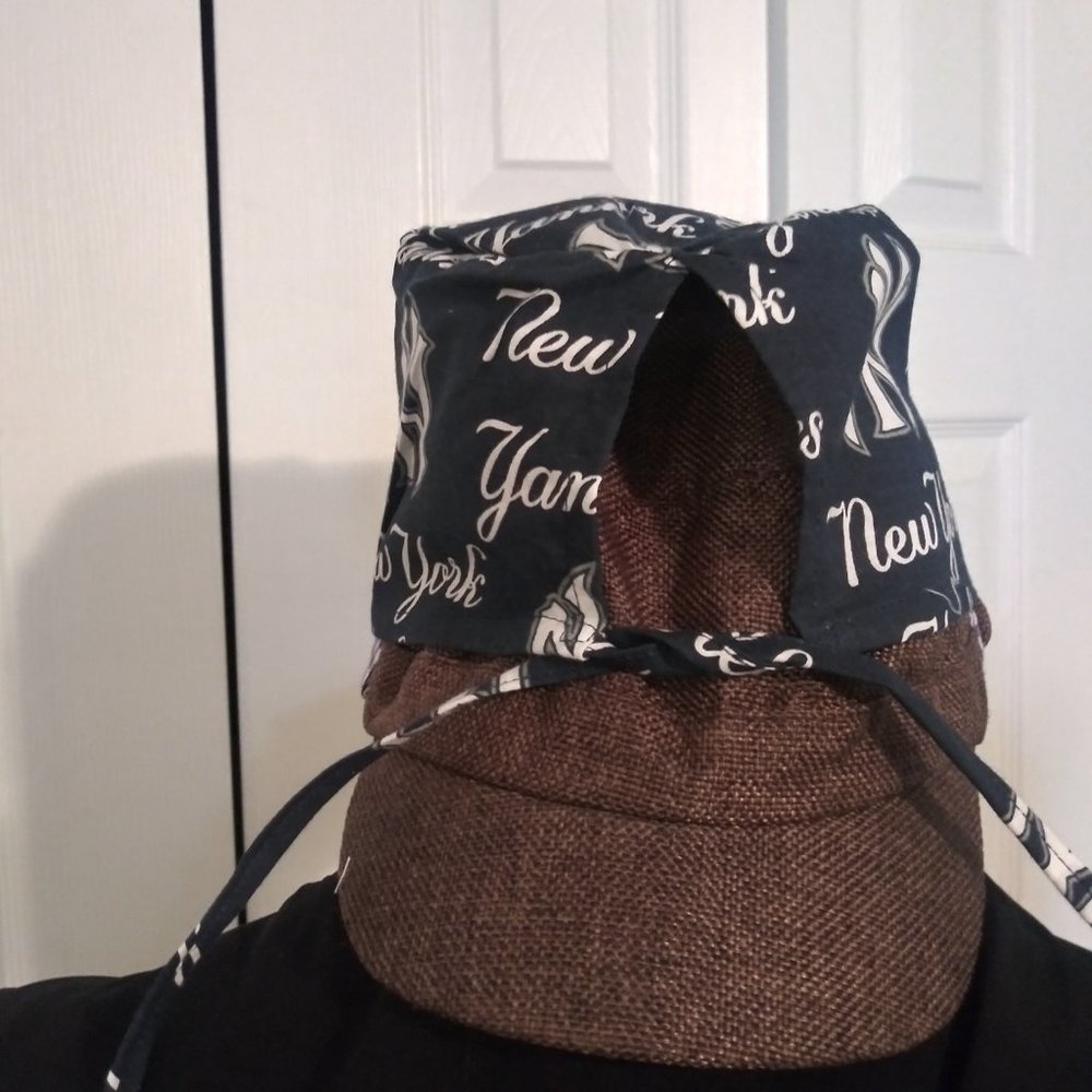 2295 Jeaniemade Short Size Surgery Cap/Do-Rag With Ties in The Back - Picture 3 of 3